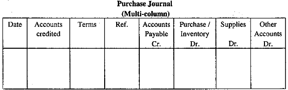 jurnal pembelian 2 kolom