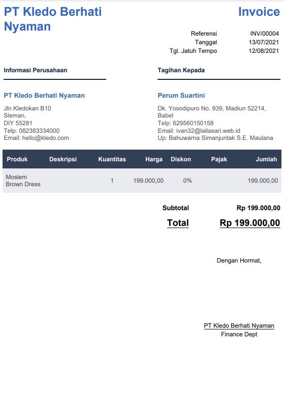 Contoh Invoice 6