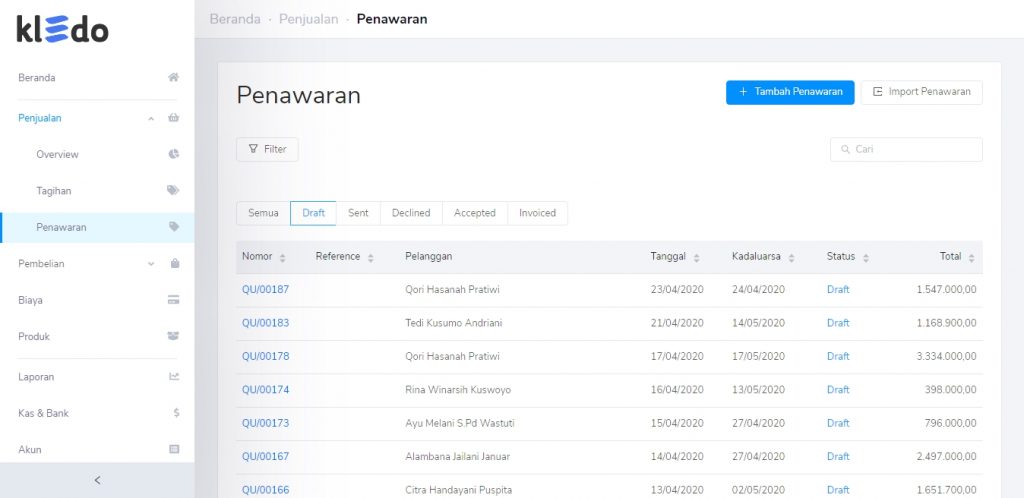 Draft penawaran Target9Pos