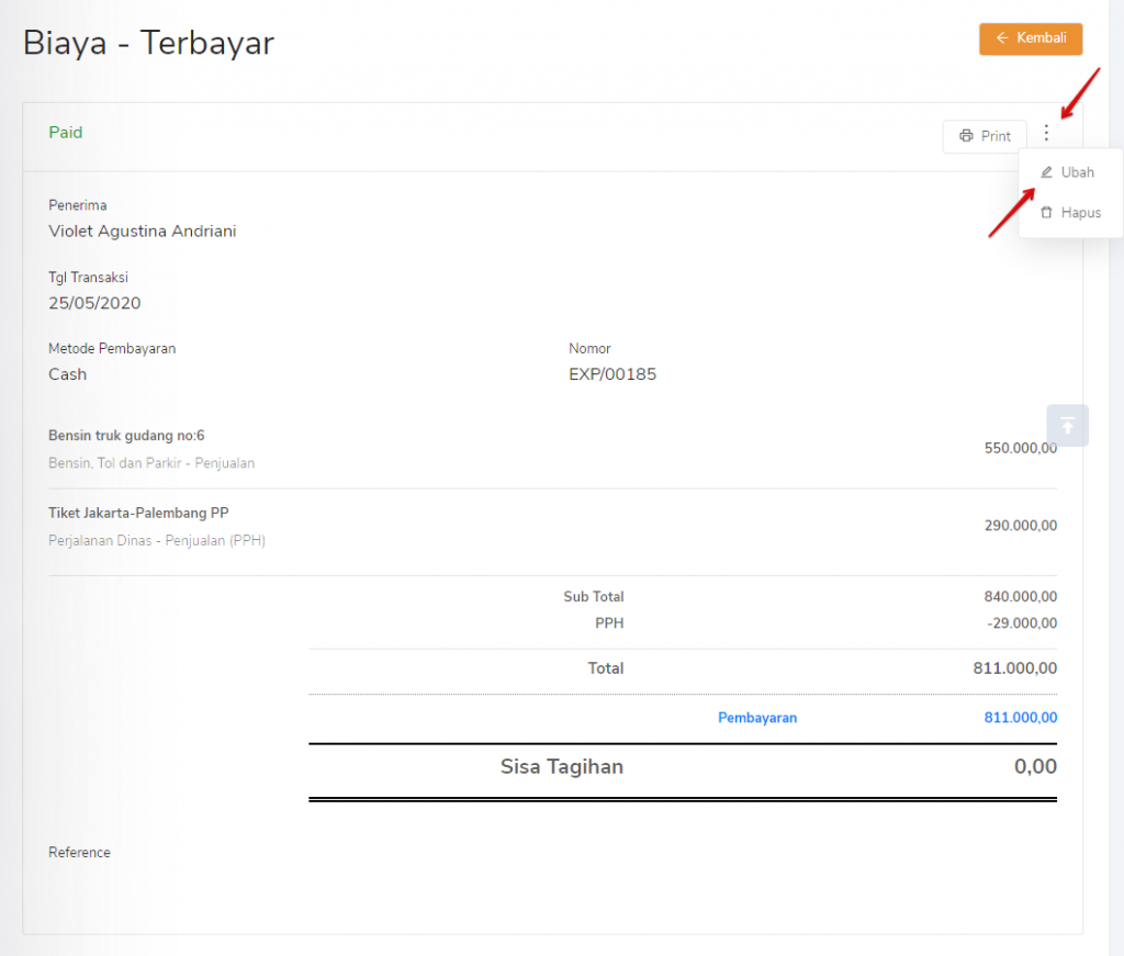 Ubah biaya Target9Pos