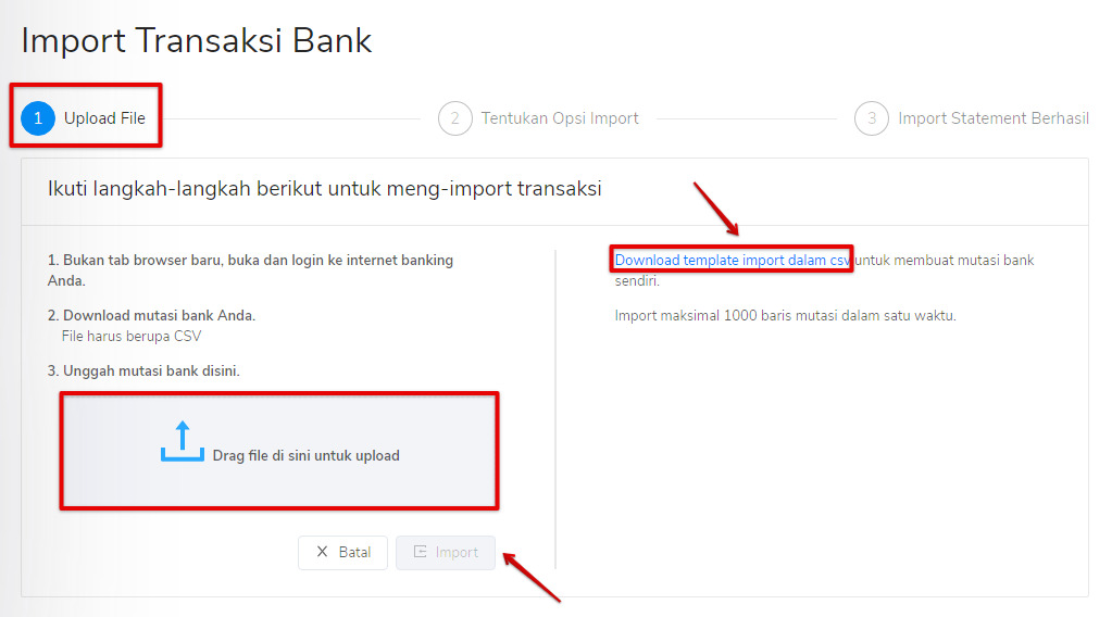 Import bank statement manual