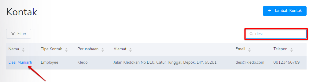 Klik nama ubah Target9Pos