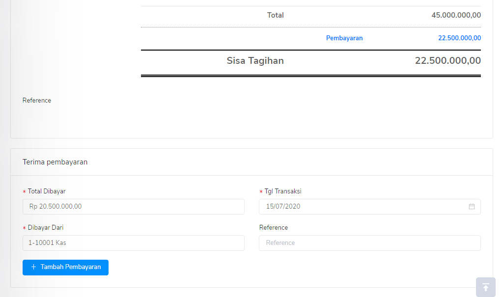 Catat pembayaran cicilan biaya Target9Pos