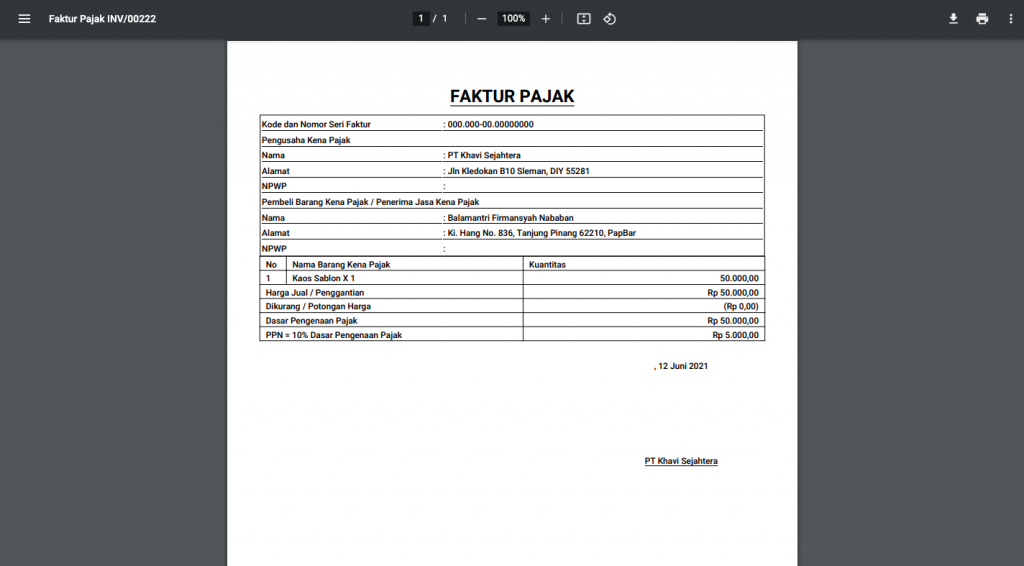 faktur-pajak-berhasil-dicetak