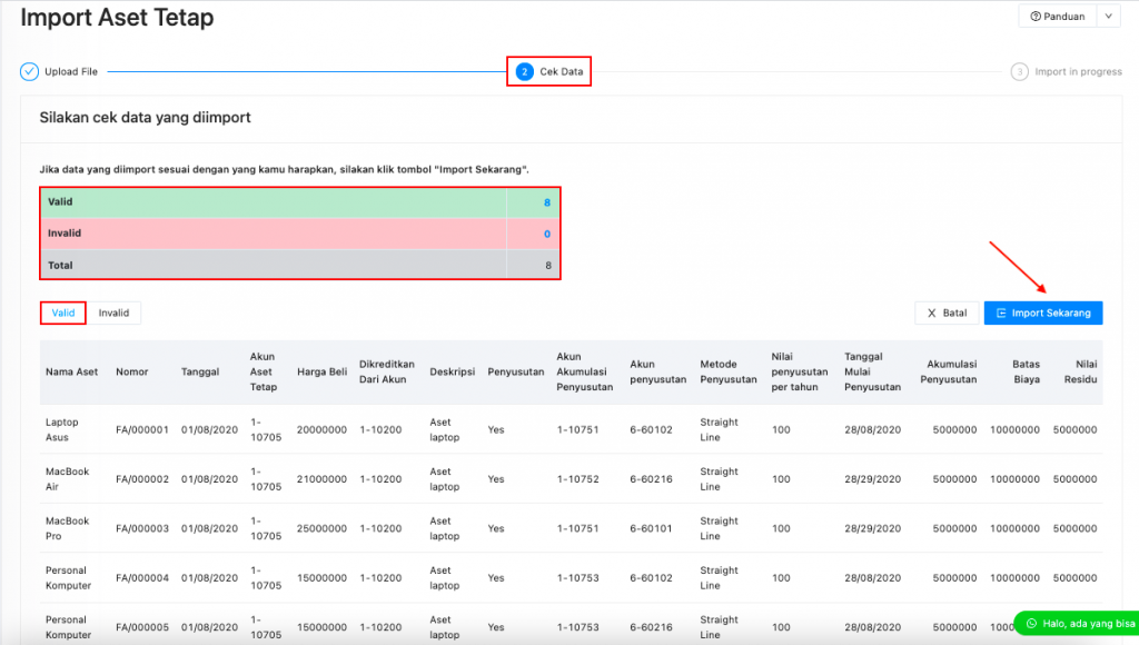 Data Aset Tetap valid