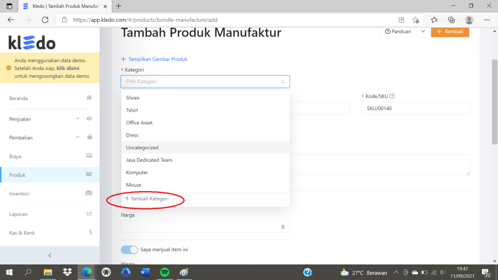 membuat produk manufaktur